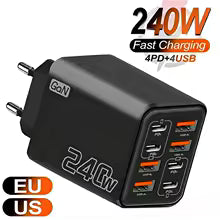 240W 8 in 1 fast charging plug