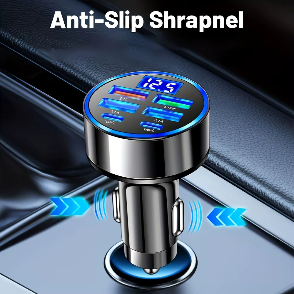 6 in 1 fast charging car adapter