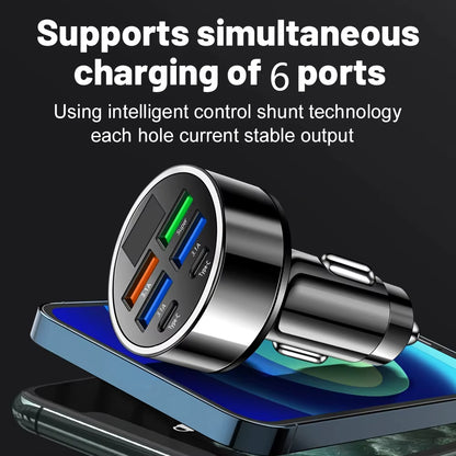 6 in 1 fast charging car adapter