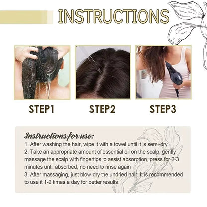 Natural Hair Growth Oil Rosemary Anti Hair Loss Regrowth Moisturizing Repair Anti Baldness Fast Hair Growth Serum Oil
